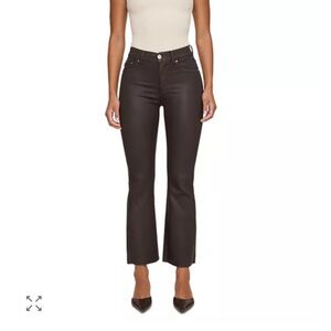 New DL1961 Bridget Boot High Rise Instasculpt™ Coated Jeans in Chocolate